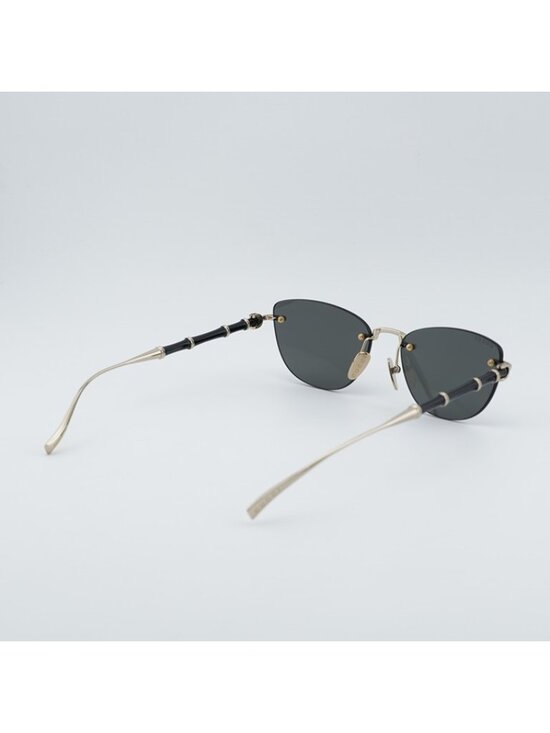 Gucci GG2063S 002 Sunglasses Shiny Endura Gold Cat Eye Frame, Grey Lenses main image 7